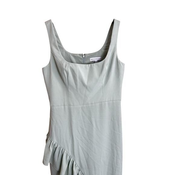 Dress the Population Charlene Ruffle Gown Dress Sage Green Large Wedding - Picture 5 of 13